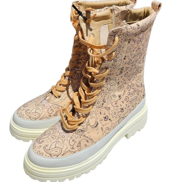 Free People Feels Good To Be Lost Paisley Lug Sole Boot - Picture 3 of 9